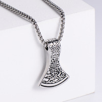 Kalung Liontin Pria Punk Vintage Viking New Pvd Bahan Stainless Steel 316 Perhiasan Fashion Grosir Liontin untuk Diy