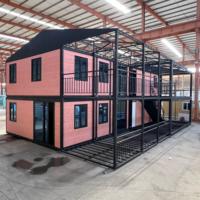 Casa Contenedor Apilable y Expandible en Forma de L y U, Unidades Múltiples, 40 pies, Prefabricada, Plegable, Modular, Conectable, Portátil