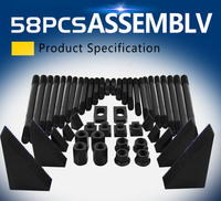 Kit de serrage en acier pour Machine, 21 v, 58 pièces, accessoire pour tour, offre spéciale