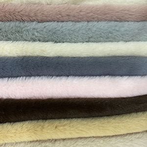 100% Polyester Rắn Màu Đàn Hồi Mềm Faux Rabbit Fur Vải Sang Trọng Cho Giày Hàng May Mặc - Product Image 5