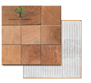 LongWell, madera maciza de roble, diseño cuadrado, parquet de grano final, baldosas de suelo de madera Real, textura de anillo anual, decoración de pared de lujo - Product Image 2