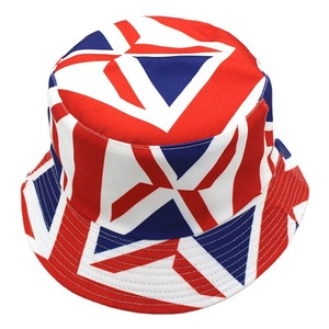 Custom Sublimation Cartoon 100% Cotton Bucket <b>Hat</b> for Men Women White Outdoor Beach Fishing Cap Unique Argyle Leaf Patterns Logo - Product Image 4