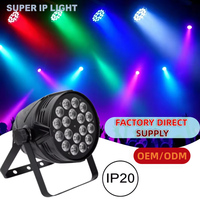 Par LED RGBW 4 en 1 de 18x10W, de aleación de aluminio, luz de escenario tipo wash, DMX512, con ángulo de haz múltiple, para iglesia, DJ, fiestas y eventos