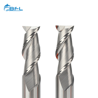 Herramienta de molinos de extremo de aluminio BFL CNC, carburo, 2 unidades