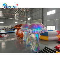 Modèle de miroir champignon coloré gonflable réfléchissant Décoration de ballon miroir gonflable laser brillant