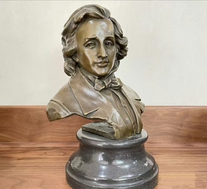 Venta caliente música estatua personalizada <span class=keywords><strong>Chopin</strong></span> figura latón <span class=keywords><strong>Chopin</strong></span> estatua escultura - Product Image 1