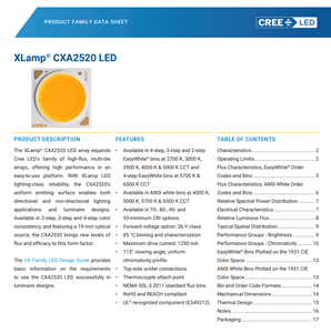 Crees XLamps CXA2520 COB LED ชิป CXA2520-0000-000N0HQ440H 47W 4000K CRI80 35V 2260lm 115 สปอตไลท์ไฟติดตามแบบหรี่แสงได้ - Product Image 2