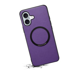Funda <span class=keywords><strong>de</strong></span> Teléfono <span class=keywords><strong>de</strong></span> Cuero PU a Precio Económico para Apple iPhone 17, Funda con Anillo Magnético - Product Image 2