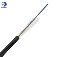 SWOT Micro-conduit noir en PEHD pour câble à fibre optique intérieur soufflé par air, GCYFTY 24/48/72/144 fibres, avec élément de renforcement central en PRV et gaine PBT souple