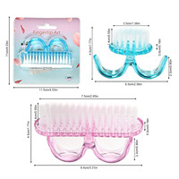 Lot de pinceaux miniatures portables en nylon transparent pour salon, nettoyage d'ongles DIY et outils artistiques avec poils doux – Vente chaude en gros