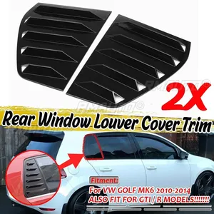 2x Car Side Rear <b>Window</b> Louver Shutter <b>Cover</b> for VW for Volkswagen Golf 6 MK6 GTI R 2010-2014 Rear Quarter Panel <b>Window</b> - Product Image 1
