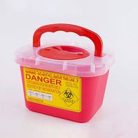 Conteneurs de déchets médicaux portables carrés de 3 L en plastique de qualité médicale, avec couvercle rotatif 2-en-1 et ouverture facile, pour aiguilles et objets pointus, vente en gros