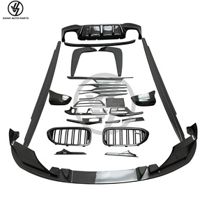 New Dry Carbon Fiber Glossy Twill Weave Add-on <b>Car</b> Body Kits for 5 Series F90 M5 Front Diffuser Rear Spoiler Side Skirt - Product Image 2