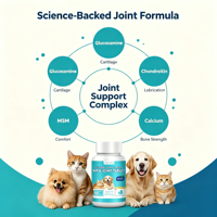 Comprimés de soutien articulaire pour animaux de compagnie, toutes races, chiens et chats, saveur poulet, probiotiques, calcium, régulent la microbiome intestinale, améliorent la digestion
