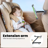 Support de tablette pour appuie-tête de voiture, flexible et réglable, fixation pour siège arrière, extensible, rotation à 360°, support de téléphone pour voiture pour iPad et tablette