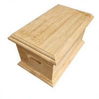 Urne carrée moderne et écologique en bambou Arbre de Vie avec boîte de cercueil scellée pratique pour chiens et animaux de compagnie