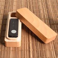 Approvisionnement en usine Logo personnalisé Boîte de rangement en bois de hêtre massif Vernis Joint Cadeau Boîte de timbres en bois avec couvercle magnétique