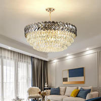 Современная роскошная золотая хрустальная люстра-подвеска Zeal Lighting для больших отелей, потолочный светильник для декора