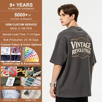 T-shirt graphique léger et confortable en coton à manches courtes, coupe oversize, imprimé robot, style streetwear décontracté pour jeunes, personnalisable en gros OEM