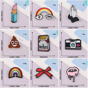 Creative <b>Iron</b> on Embroidery Cigarette Lipstick rainbow Shape Patch for Diy Decoration - Product Image 2