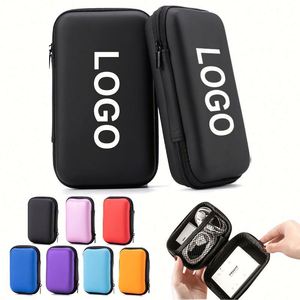 Promotional EVA Earphone Bag Digital Accessories Storage <b>Box</b> Shockproof Custom EVA Hard case Data Cable Storage <b>Box</b> with logo - Product Image 1