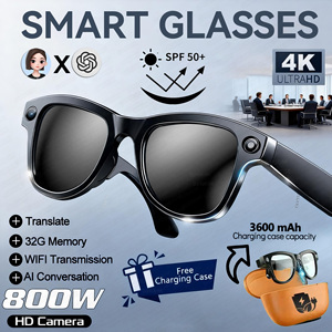 X01 New 8MP 4K HD <b>Camera</b> AI <b>Glasses</b> Men 3600mAh Power Bank 32G Memory 160+ Translation <b>Glasses</b> Waterproof Smart Sunglasses Women - Product Image 6