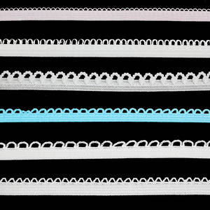 कस्टम 10 मिमी बुना हुआ चमकदार रंग कढ़ाई फीता नायलॉन स्पैन्डेक्स लोचदार कमर - Product Image 4