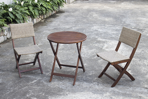 Conjuntos de Muebles de Jardín de Madera Maciza de Teca, Sillas Plegables Minimalistas y Conjuntos de Mesa Plegable para Muebles de Exterior y Muebles de Restaurante - Product Image 3