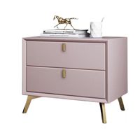 Table de chevet moderne en bois avec deux tiroirs, meuble de rangement pour chambre à coucher, hôtel, appartement
