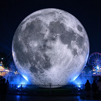 Ballon lune gonflable durable, imperméable, résistant aux intempéries, au soleil et au vent, idéal pour les événements et expositions en extérieur