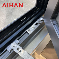 Ventanas Fijas de Aluminio con Doble Acristalamiento, Diseño Moderno Personalizado para Hoteles y Villas, con Malla Horizontal, Certificación Energy Star, Aislamiento Térmico