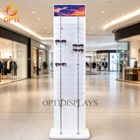 Custom Freestanding Sunglasses Display Rack Floor-Standing Eyewear Display Stand for Optical Store Use
