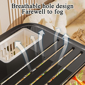 Aquarium de luxe en plastique avec couvercle, réservoir à poissons transparent créatif pour décoration de salon et bureau, boîte d'hébergement respirante pour tortues - Product Image 6