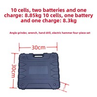 Perceuse à percussion industrielle sans fil haute puissance, ensemble de quatre marteaux électriques sans balais rechargeables, burin réversible, vitesse réglable