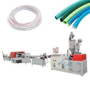 Transparente PVC-Gartenschlauch-Produktionslinie Wasserrohr-Einzelschnecken-Pippe-Extruder-Herstellungsmaschine