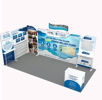 Support de toile de fond pop-up avec bannière en tissu sublimé, portable pour salons professionnels et conférences de lancement publicitaires