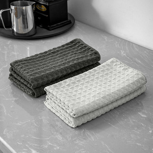 Toallas de microfibra con tejido tipo gofre, sin pelusas, con rejilla en relieve, sin rayas ni arañazos, toalla de cocina sin pelusas - Product Image 1