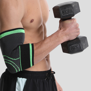 Support de <span class=keywords><strong>coude</strong></span> réglable avec sangles de <span class=keywords><strong>compression</strong></span> pour le tennis et le golf - Antidérapant, léger, respirant, à lacets - Product Image 1