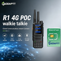 Radio bidirectionnelle 4G GaodaPTT R1 avec carte SIM, réseau GSM, double mode VHF/UHF, chargeur Type-C pour communication longue portée
