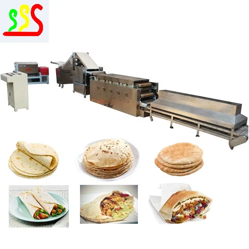 Máquina Industrial para hacer pan árabe Naan, máquina para hacer pan
