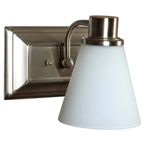Single-Head Brushed Nickel <b>Wall</b> <b>Sconce</b> LED Vanity <b>Light</b> Fixture with Decorative for Hotel Home Bedroom Bathroom - Product Image 1