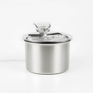 Fontaine à eau pour animaux de compagnie en acier inoxydable avec lumière et eau circulante pour chats et chiens, alimentation électrique, conception détachable - Product Image 4