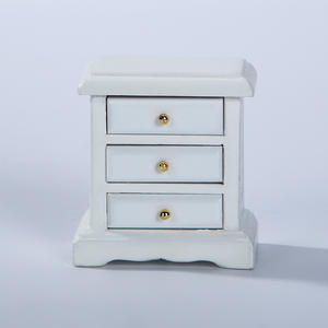 1:12 Mini DIY juguete casa de muñecas muebles modelo 1:12 Mini casa de muñecas dormitorio tres compartimentos mesita de noche artesanías de madera - Product Image 6