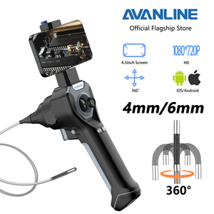 4mm 360 ° articolato industriale endoscopio 8 LEDs risoluzione 720p multifunzionale per apparecchiature di collaudo IOS Android 1M - Product Image 2