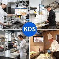 Pantalla POS para Restaurante con Sistema Android, Windows o Debian, de 15, 15.6, 21, 23.8 y 24 Pulgadas, IPS, 128GB, POE, para Gestión de Pedidos en Cocina