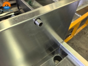 Bac de lavage en acier inoxydable blanc pour l'abattage et le nettoyage des entrailles de porc, équipement de <span class=keywords><strong>boucherie</strong></span>, machinerie d'abattoir - Product Image 6