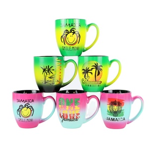 Taza de Cerámica Personalizada de Dos Tonos, Recuerdo de <span class=keywords><strong>Jamaica</strong></span>, Taza de <span class=keywords><strong>Café</strong></span> de Porcelana con Cara Sonriente - Product Image 1