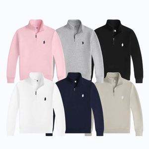 Sweat-shirt décontracté de luxe pour homme, brodé, de haute qualité, style <span class=keywords><strong>Ralph</strong></span> <span class=keywords><strong>Lauren</strong></span>, avec demi-fermeture éclair, en maille, pull-over tendance - Product Image 1