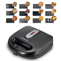 Machine à sandwichs SOKANY08134 transfrontalière, appareil de petit-déjeuner domestique, grille-pain 12-en-1 avec plaques interchangeables, 700W