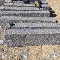Bordure de trottoir en pierre bleue, bordure et canal en granit martelé pour allée de jardin, allée de voiture, projet de paysagisme